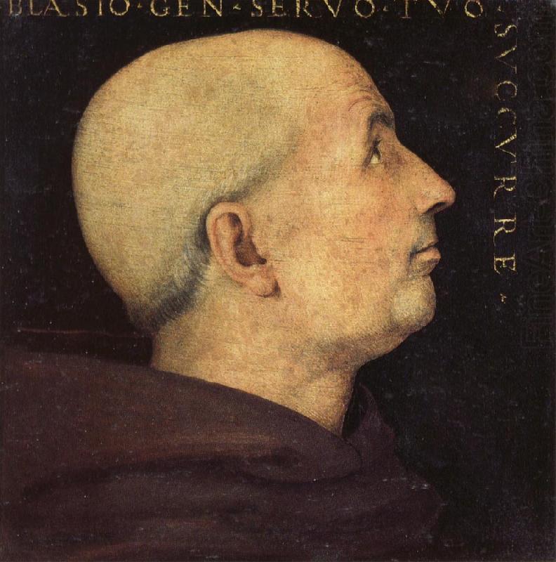 PERUGINO, Pietro Portrait of Dom Biagio Milanesi oil painting picture
